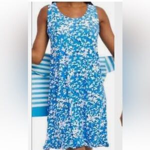 Draper James Sleeveless Floral Ruffle Beach Mini Dress